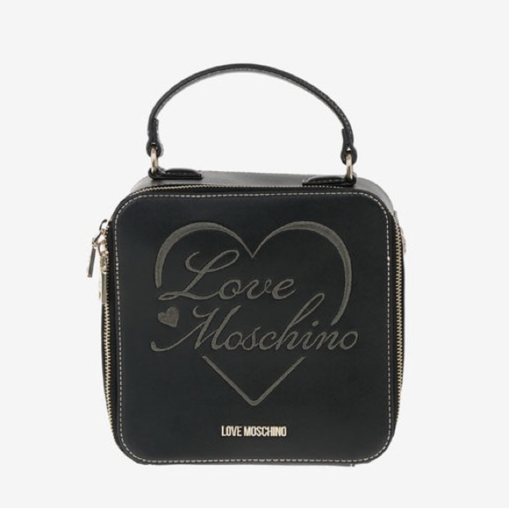 Love Moschino Faux Leather Embroidered Crossbody Handle Bag *Minor Flaws*